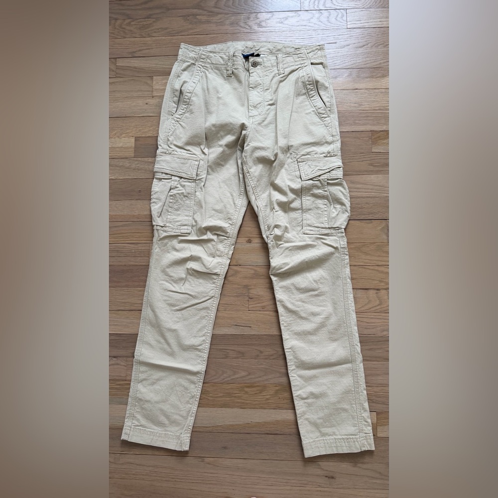 GAP Men's Khaki Slim Cargo Pants 30x32 Utility Lightweight